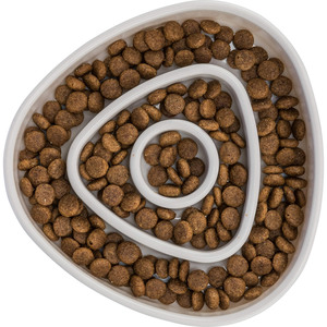 Ciotola per Alimentazione Lenta per Animali Domestici in Plastica, Grigia, Capacità 0,35L, Dimensioni 15x15 cm - Product Image 5