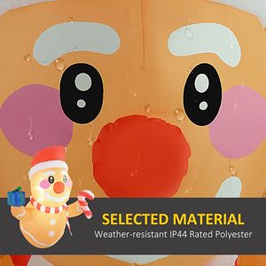 3 ft di pan di zenzero gonfiabile all'aperto decorazione per il cortile delle vacanze con luci a LED scatola regalo e zucchero di canna per finestra - Product Image 5