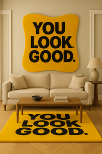 Artículo de Lujo Personalizado en Amarillo con Detalles en Negro, Amuleto de Buena Suerte para Deseos, Ideal para Interiores Modernos y Minimalistas - Product Image 4