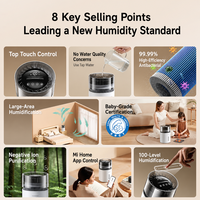 Nouvel Arrivage Transfrontalier Humidificateur Sans Brume Purificateur d'Air à Ions Négatifs Réglage Coulissant 100 Vitesses Grande Capacité 5L