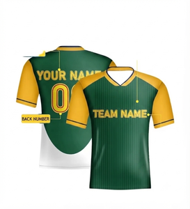 HIGH QUALITY Green 100% Polyester <b>Soccer</b> Jersey Football Uniform Breathable Mesh Personalized Team Wear Sportswear OEM Service - Product Image 1