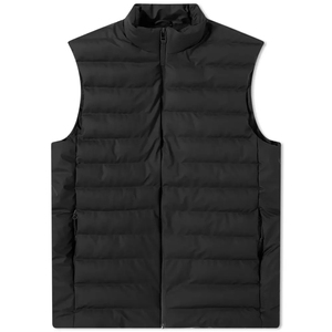 Gilet matelassé sportif imperméable noir pour homme, col montant, fermeture éclair, sans manches, léger et chaud, ODM - Product Image 3