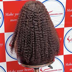 SUPER OFERTA Pelucas de Cabello Rizado Birmano, Cabello Humano, Encaje Transparente, Sin Caída, Sin Enredos - Product Image 3