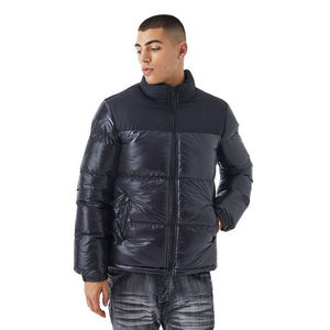 Doudoune d'hiver personnalisée brillante pour homme, décontractée, en duvet, grande taille, à capuche - Product Image 1
