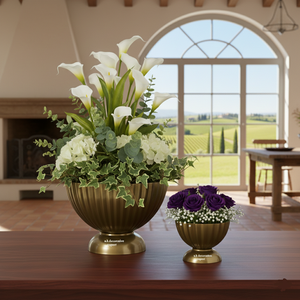 Vases décoratifs modernes en métal côtelé noir mat écologiques, ensemble de bols pour plantes succulentes d'intérieur et d'extérieur - Product Image 6