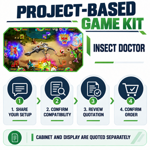 Kit de jeu d'arcade multijoueur VGAME Insect Doctor pour configurations de machines de divertissement 4, 6, 8 ou 10 joueurs - Product Image 2