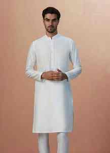 Traje de Diseñador para Hombre, Salwar Kameez, Estilo Indio Pakistaní, Casual, Protección Solar, Sin Arrugas, para Boda - Product Image 4