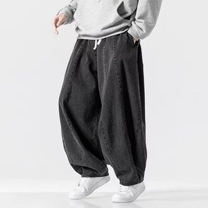 <b>Men</b> Harajuku Wide-leg <b>Jeans</b> <b>Men</b> Oversized Fashion Loose Cargo Denim Pants Male High Street Baggy <b>Jeans</b> Solid Color Casual - Product Image 2