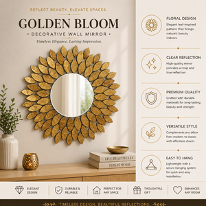 Elegant <b>Round</b> Resin <b>Mirror</b> 15.5 Inch Wall Mounted Decorative <b>Mirror</b> Modern Home Decor for Bedroom Living Room Entryway <b>Bathroom</b> - Product Image 5