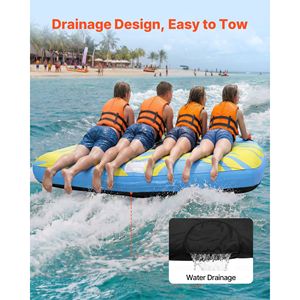 Gommone Gonfiabile Trainabile in PVC per 4 Persone, Capacità 680 Libbre, Tubo Trainabile per Sport Acquatici - Product Image 5