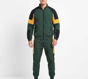 Custom Made Men's Zip-Up Polyester/Nylon <b>Tech</b> Windbreaker <b>Jacket</b> Pant Set 2-in-1 Design Quick Dry Breathable Lightweight Jogging - Product Image 4