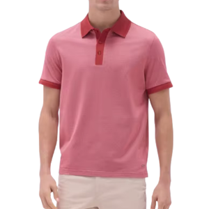 Polo de manga corta con cuello de punto acanalado para hombre, OEM, 100% algodón, venta al por mayor, muestra gratuita, polo de corte regular para hombre, polo formal. - Product Image 6