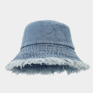 Casquette Bob en Jean Personnalisable avec Logo pour Hommes et Femmes, Broderie 3D pour Activités de Plein Air Printemps-Été, Pêche, Sports, Voyage - Product Image 3