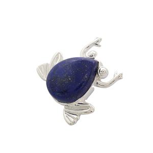 Pendentif de luxe en argent sterling 925, fin et élégant, serti de lapis-lazuli en forme de poire, avec fermoir à ressort réglable, cadeau - Product Image 1
