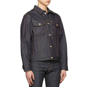 Vestes de travail personnalisées avec broderie et patchs en jean, vestes pour hommes, vente en gros, vêtements de rue unisexes, vestes en jean épais en coton pour hommes - Product Image 3