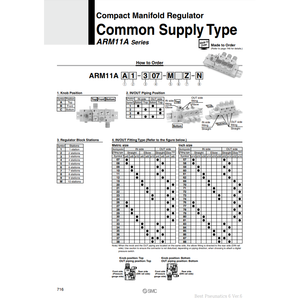 Regulador de colector compacto SMC Pneumatics Regulador de alta presión - Product Image 2