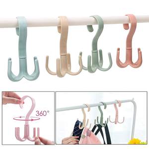 3 Pack 360 Degree Rotatable 4 Claw Wall Mount <b>Hooks</b> Self Adhesive Multi Purpose Hanging Organizer for Kitchen and Closet - Product Image 4