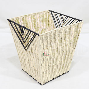 Cestas Rectangulares de Cuerda de Papel Natural Tejidas a Mano, Almacenamiento Multifuncional Ecológico para el Hogar y la Guardería, Vietnam - Product Image 5