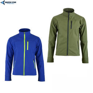 Heavy Duty Workwear Soft Shell Industrial Safety <b>Jacket</b> with Stand Collar Front Pocket Hooded Design - Product Image 2