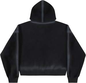 Sudadera con capucha y cremallera, estilo Y2K, holgada y corta, con bordado de toalla, efecto lavado a la piedra, estilo casual, para conjuntos de moda y chaquetas - Product Image 6