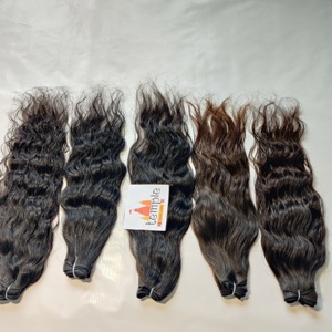 Wholesale <b>Cheap</b> Indian Remy Wavy Genuine Lace 32 Inches Bundle Temple Machine Double Weft All Colors Women Human Hair <b>Extensions</b> - Product Image 4