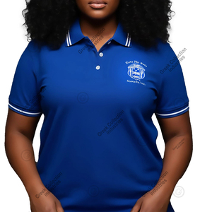 Chemise Homme Personnalisée Zeta Phi Beta Premium Bleu Blanc Broderie Lettres Grecques Solide Anti-Plis Coupe Élégante - Product Image 4
