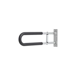 Barre d'appui de toilette pliable en U de 23,8 pouces pour personnes âgées, antidérapante, avec rail de sécurité, équipement de toilette pour personnes handicapées - Product Image 1