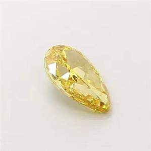 Diamant de laboratoire de 2 carats, forme poire, jaune fantaisie, pureté VS1, pierre précieuse synthétique de haute pureté, vente en gros B2B, en stock - Product Image 1