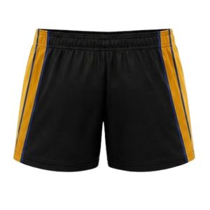 Pantalones Cortos de Netball Sublimados en Negro y Dorado, Unisex, de Poliéster Ligero, Uniformes Deportivos para Equipos, Ropa de Entrenamiento con Paneles Laterales - Product Image 2