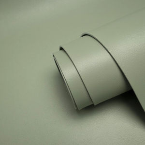 Hot Sell 2mm Thick Cowhide Fine Grain Two Face PVC Rexine Leather for Notebook Table Cloth - Product Image 1