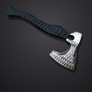 Hand Forged Carbon Steel Viking Style Bearded <b>Axe</b> <b>Wood</b> Handle Leather Sheath Industrial Grade Custom OEM Hatchet for Woodworking - Product Image 4