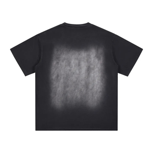 Men's Oversized Heavyweight Cotton Casual Streetwear T-Shirt Sun Faded Plain Blank Top Custom Logo Printing Unisex Hip Hop Style - Product Image 2