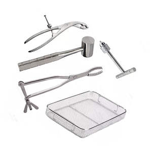 Ensemble de 4 instruments orthopédiques et plateau de maintien des instruments, forceps à os Hay Grove, certifiés CE ISO par Surgiright Instrument - Product Image 1