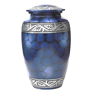 Urnas funerarias de aluminio para adultos con acabado en color azul, urna metálica para cenizas humanas, urnas conmemorativas para cremación. - Product Image 5