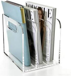 Home magazine candy office literature holder acrylic print holder transparent organizer stand modern acrylic decor magazine - Product Image 4