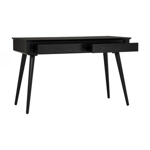 Functional Black <b>Working</b> <b>Desk</b> with 2 Drawers Storage Modern Study Table for Student Bedroom and Home Office Setup - Product Image 3