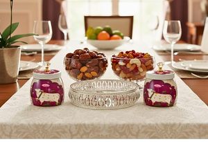 Juego de 2 bandejas de servir de hierro esmaltado con corte láser Pichwai Peacock, precio bajo, bandeja para flores - Product Image 5