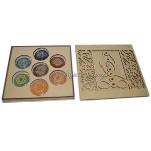 Vente en gros de boîte-cadeau antique 160*25mm taille bouddha sept chakra pour cadeau artisanat en pierre semi-précieuse - Product Image 1