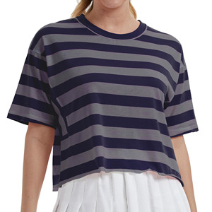 Camiseta de Algodón de Alta Calidad para Mujer, Diseño Personalizado, Estampado Sólido a la Moda, Manga Corta, Corte Regular, Camiseta Corta Personalizada para Mujer - Product Image 2