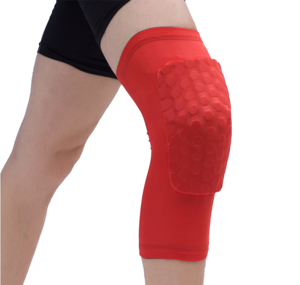 Genouillères unisexes en nid d'abeille, protection anti-collision, à enfiler, pour le sport, le volley-ball, toutes saisons, blanc, spandex - Product Image 2