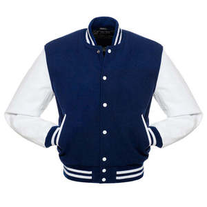 แจ็คเก็ตเบสบอลวิทยาลัยสำหรับผู้ชายรุ่นใหม่ล่าสุด แจ็คเก็ตวาร์ซิตี้ฤดูใบไม้ร่วง คุณภาพสูง ผ้าฝ้ายฟลีซ 100%  แบบสั่งทำพิเศษ  ตกแต่งด้วยตัวอักษร  คอปกตั้ง - Product Image 1