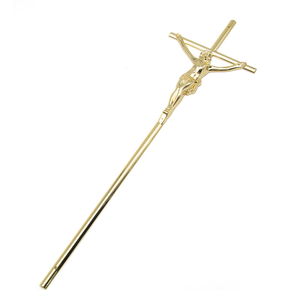 Cruz de aluminio decorativa para ataúd, accesorio metálico delgado para urna funeraria - Product Image 4