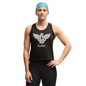 Womens Casual Racerback Tank <b>Top</b> Sleeveless Logo Quick Dry Breathable Moisture Wicking Eco-Friendly Spandex/Nylon Jersey Gym - Product Image 1