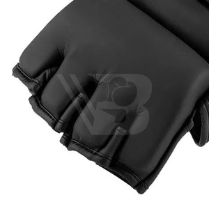 Guantes de MMA Azules de Medio Dedo, de Cuero PU con Cierre de Velcro, Unisex, para Entrenamiento de Artes Marciales - Product Image 4