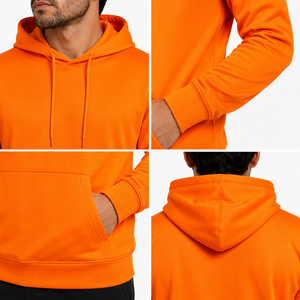 Sweat-shirts de jogging officiels, sweats à capuche unisexes, sweats à capuche personnalisés avec logo, sweats à capuche unis pour hommes, ODM anti-boulochage 100% polyester pour la salle de sport - Product Image 3