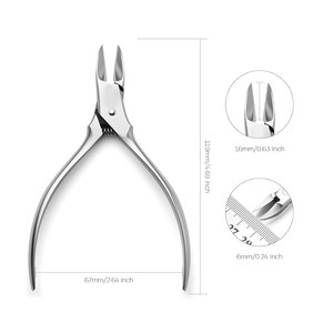 Cuticle Nippers Scissors Professional Stainless Steel Cuticle Trimmer for Thick Nails Ingrown Toenails and Seniors Extra Sharp - Product Image 5