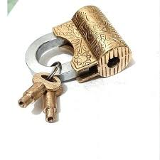 Candado de Latón Vintage, Candado Decorativo de Latón, Candado de Seguridad Ornamentado de Estilo Antiguo para Puerta, Gabinete, Caja, Arcón, Decoración del Hogar - Product Image 5