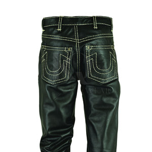 Elegant Men's Lightweight Mid Waist Leather Pants Premium Soft Durable Comfortable Fit Perfect for Casual Outings & Party Wear - Product Image 4