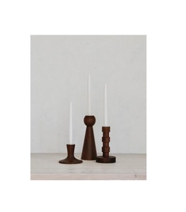 Designer Wooden Candle Holder Creative Decorative Accent Enhancing Ambiance In Living Spaces And Celebrations - Product Image 3