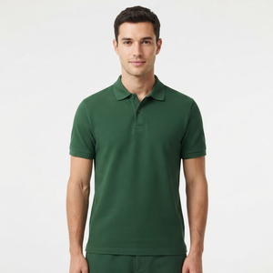 Polo pour homme respirant à manches courtes, col classique, idéal pour l'été, les activités de plein air et le quotidien – Noir, confortable et élégant - Product Image 6